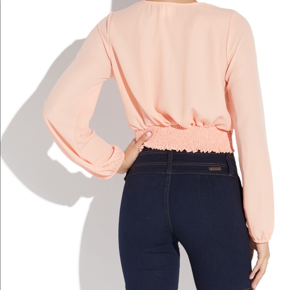 Chiffon Peach Blouse (NEVER WORN) - Picture 2 of 4